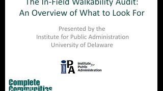 The InField Walkability Audit An Overview of What to Look For [upl. by Emersen]