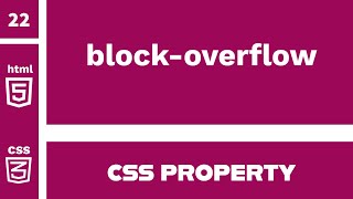 CSS Property  blockoverflow explained [upl. by Oigimer]