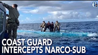 US Coast Guard intercepts narcosubmarine smuggling 69M worth of cocaine [upl. by Aicxela]