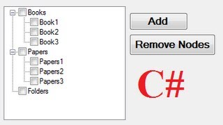 C Tutorial 72 How to use TreeView Add Removes Clear  Delete Checked Items from a TreeView [upl. by Lais]