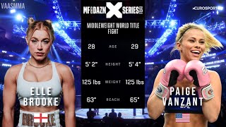 ELLE BROOKE VS PAIGE VANZANT FULL FIGHT MISFITS BOXING 15 [upl. by Nosak]