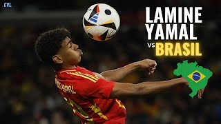 16 Years Old Lamine Yamal Vs Brazil 2024 ● Highlights amp Skills ᴴᴰ [upl. by Madelena]