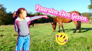 🐎 DE PAARDEN ETEN GEVEN  Juliette op de Boederij Frankrijk 001 [upl. by Nonie]