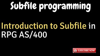 IBM i AS400 Tutorial iSeries System i  Introduction to Subfile in RPG AS400  Subfile basics [upl. by Skardol733]