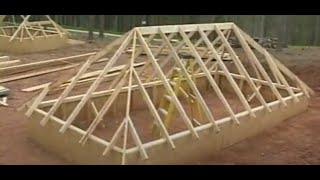 How to frame a hip roof Full demonstration of layout cuts and assembling [upl. by Antone]