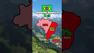 Population Density of Brazil  mapping geography history brazil mapper map europe country [upl. by Ahsienod]