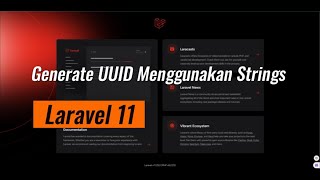 Generate UUID Laravel 11 [upl. by Nauwaj901]