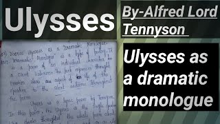 Ulysses by Lord Tennyson as a dramatic monologue [upl. by Lacym]