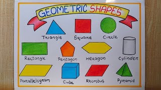 Mathematics Day special drawing easy How to draw Geometric Shapes Mathematics Shapes drawing chart [upl. by Aivull431]