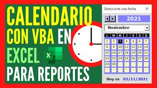 CALENDARIO con VBA 📆 en Excel ✅ Date Picker 2024 [upl. by Sonitnatsok]