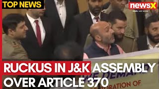 Ruckus in JampK Assembly Over Article 370  BJP vs NC  JampK Assembly Session  NewsX [upl. by Thilde]