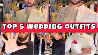 Top 5 wedding outfits  best ethnic looks for men 🔥😍 [upl. by Aiksas]