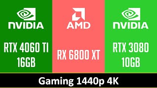 RTX 4060 TI 16GB vs RX 6800 XT vs RTX 3080 10GB [upl. by Howzell]