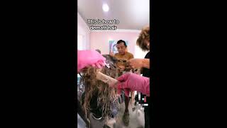 Hairdresser Reacts To Matted Weave Removal reaction haircare hairstylist haircare naturalhair [upl. by Vandervelde]