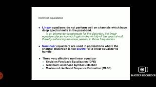 EC8652WIRELESS COMMUNICATIONUNIT4LINEAR AND NONLINEAR EQUALIZATIONMAMSE [upl. by Hubie]