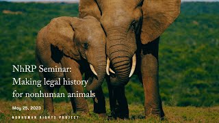 Making legal history for nonhuman animals Seminar with the Nonhuman Rights Project 052523 [upl. by Thurman]