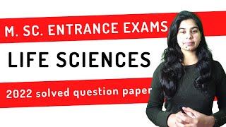 M Sc Life Sciences  Solved question paper 2022  MDU  M Sc Life sciences entrance exams [upl. by Proudman]