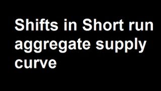 Shifts in Short run aggregate supply curve [upl. by Ttezil]