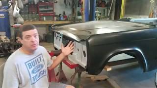 Front Fender Modification amp Installation  1966 Ford Bronco Restoration Project [upl. by Akcinehs]