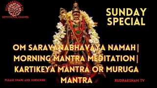 OM SARAVANABHAVAYA NAMAH Morning Mantra Meditation KARTIKEYA MANTRA OR MURUGA MANTRA [upl. by Dihaz539]