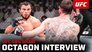 Umar Nurmagomedov Octagon Interview  UFC Abu Dhabi [upl. by Haikan295]