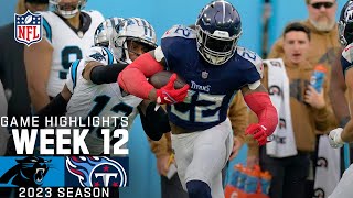 Carolina Panthers vs Tennessee Titans Game Highlights  NFL 2023 Week 12 [upl. by Ocirnor]