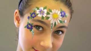 FLOWERS FACE PAINTING  MAQUILLAGE POUR ENFANTS [upl. by Notlimah]