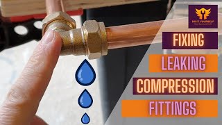 How To Fix a Leaking Compression Fitting  Stop Plumbing Leak [upl. by Slotnick246]