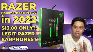 Razer Hammerhead Pro v2 in 2022 LEGIT Razer for 1300 USD Gaming Earphones Review  SHOPEE HAUL [upl. by Niarda220]