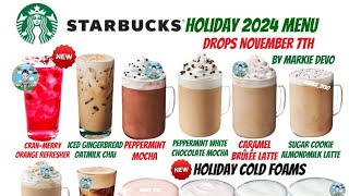 Starbucks Holiday 2024 Menu drops November 7thNewsImageStarbucks employee [upl. by Dody926]