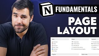 Notion Fundamentals Page Layout [upl. by Sudnak]