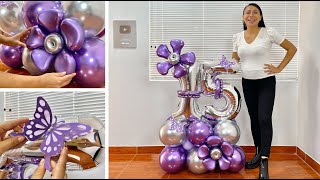 Como hacer un Bouquet de Globos para 15 años  🎉15th Birthday Balloon Bouquet 🎉 [upl. by Nanyt303]