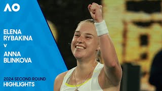 Elena Rybakina v Anna Blinkova Highlights  Australian Open 2024 Second Round [upl. by Girard]