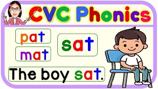 Reading Lesson for Beginners  CVC Phonics Sentences  Practice Reading  Short Stories Teacher Aya [upl. by Sclar118]