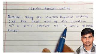 Newton raphson method  Raphson method in numerical analysis  engineering mathematics SNME [upl. by Stefanie]