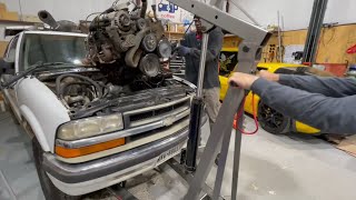 1999 Chevy Blazer Engine Swap at Yellow Jacket Garage [upl. by Akenat]