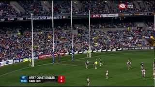 West Coast vs Carlton 2012 First Half Highlights [upl. by Aniger]