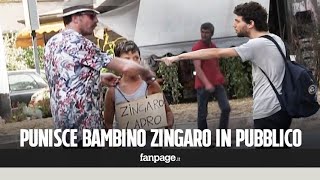 Punisce un bambino zingaro in pubblico le reazioni dei passanti Esperimento sociale [upl. by Savart]