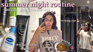 Summer Night Routine productive chill and self care 🎀 relaxing night [upl. by Eliot665]