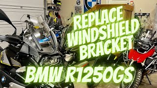 BMW R1250GS Replace Windshield Bracket [upl. by Gavin]