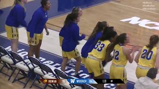 Widener Womens Basketball Highlights vs Rowan [upl. by Koby]