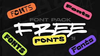 Ultimate 203 Best Free Fonts Pack for Designers  2024 [upl. by Malone]