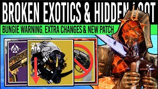 Destiny 2 BROKEN EXOTICS amp BUNGIE WARNING Hidden LOOT Street Fighter Gear Reward Glitch Secrets [upl. by Lechner]