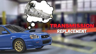 HOW TO Remove a Transmission in a 20022007 Subaru WRX [upl. by Ahsienet]