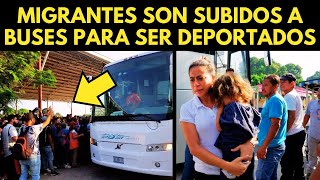 MIGRANTES SON SUBIDOS A BUSES CON ENGAÑOS PARA SER DEPORTADOS FUERA DE MÉXICO [upl. by Xonk141]