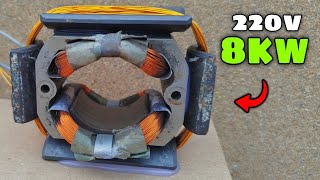 I turn Blender motor into 220V Electric 💡⚡ Generator [upl. by Assilram12]