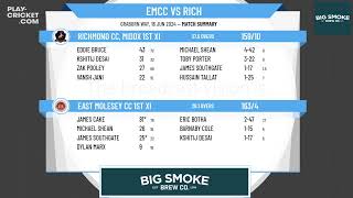 East Molesey CC 1st XI v Richmond CC Middx 1st XI [upl. by Xilef]