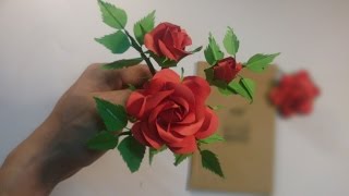 How to make realistic roses  Super Easy Way to Make A  Real Rose  From Paper  good luck for you [upl. by Baler]