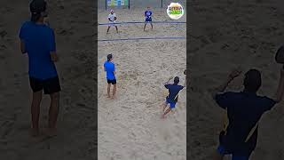 3 SMASHES INSANOS O cara tava ON FIRE 🫨 bt beachtennis esporte fire amigos smash fun [upl. by Pinsky]