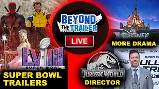 Super Bowl 2024 Movie Trailers Deadpool amp Wicked David Leitch Jurassic World 2025 Disney Drama [upl. by Tselec]